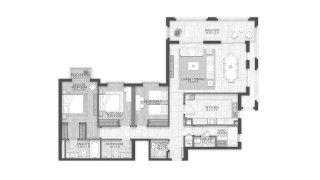 Apartment floor plan, 3 bedrooms in BLOOM LIVING GRANADA No. 11010